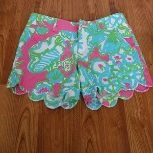 Lilly pulitzer cotton textured floral shorts